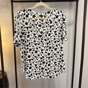 Ann Taylor Black and White Blouse